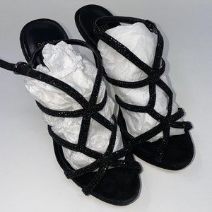 Pelle Moda Platform Sandals Black Size 5.5 M